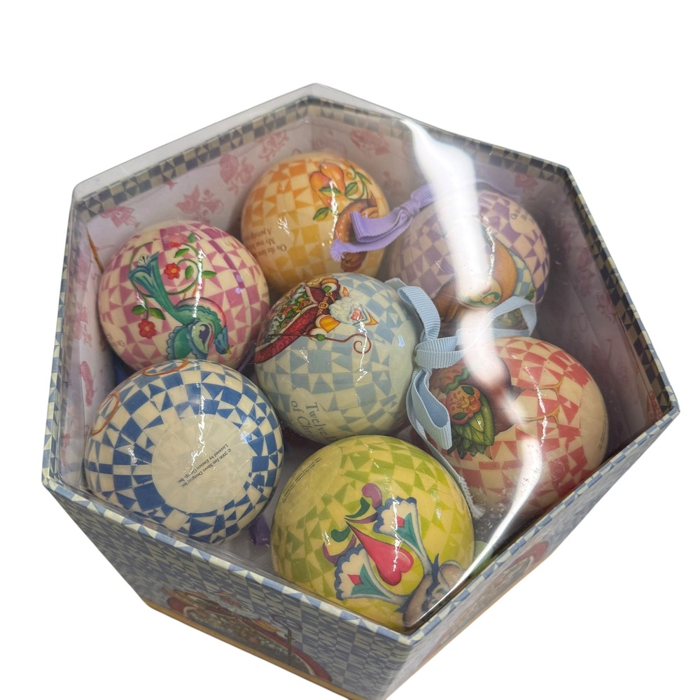 Jim Shores 12 Days of Christmas Ball Ornaments Boxed Complete Set‎ Holiday Decor
